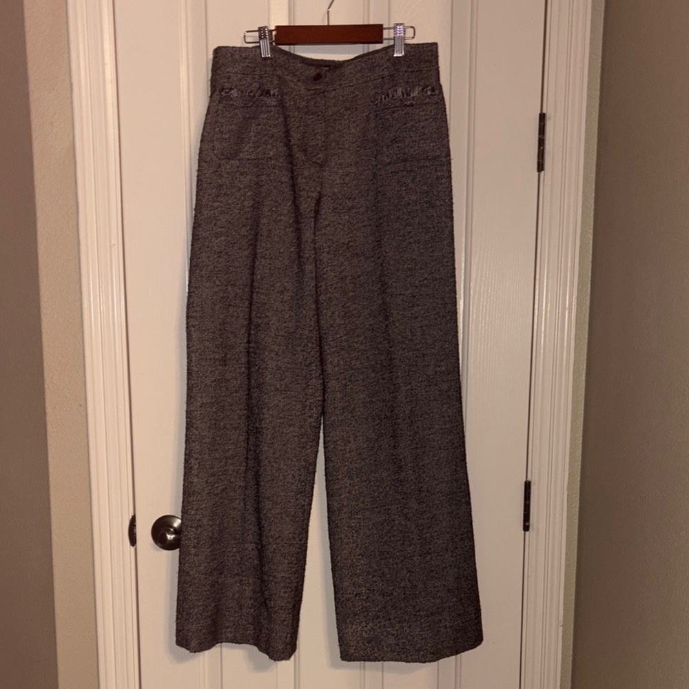 Chanel tweed silk alpaca wool pants
